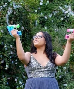 ArtCreativity 3 LED Light Up Bubble Guns, with Sound, Includes 6 Bottles of Bubble Solution Refill, Bubble Blower for Bubble Blaster Party Favors, Summer Toy, Outdoors Activity, Easter, Birthday Gift Battery-Powered 21 71hBLlFcgxL