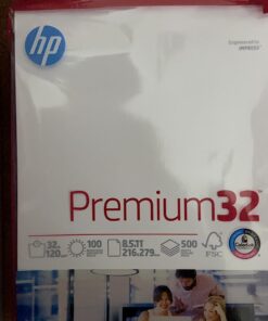 HP Paper Printer | 8.5 x 11 Paper | Premium 32 lb | 1 Ream - 500 Sheets | 100 Bright | Made in USA - FSC Certified | 113100R 1 Ream | 500 Sheets Premium32 26 71hBXdRn0gL