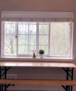 Giantex 70'' 3-Piece Portable Folding Picnic Beer Table with Seating Set Wooden Top Picnic Table for Patio Outdoor Activities Garden Use, 30'' Table Height Black(iron Frame); Wooden(tabletop & Chair Seats) 46 71hBpLKEqIL