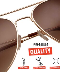grinderPUNCH Unisex Aviator Sunglasses | Fashionable & Lightweight Frame Suits All Face Shapes | 100% UV Protection 25 71hCCQcW41L 1