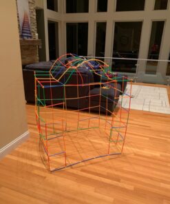 Playlearn LARGE 816 Piece Straws Builders Construction Building Toy – 8 Inch Full Size Straws - Giant Pack with Wheels and Special Connectors 35 71hCoBPW8wL