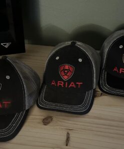 Ariat Men's Black Red Gray Mesh Hat One Size 11 71hFznMA ML