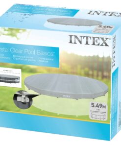 Alternative view of INTEX 28041E Deluxe Pool Cover: For 18ft Round Ultra XTR Pools – Includes Rope Tie – UV-Resistant – 8in Overhang – Snug Fit 18-Foot