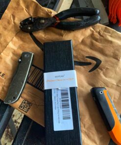 KEPEAK Military Tactical Pen, Professional Self Defense Pen, Emergency Glass Breaker Pen - Tungsten Steel, Writing Tool with 6 Refill Black 31 71hHGKxckoL