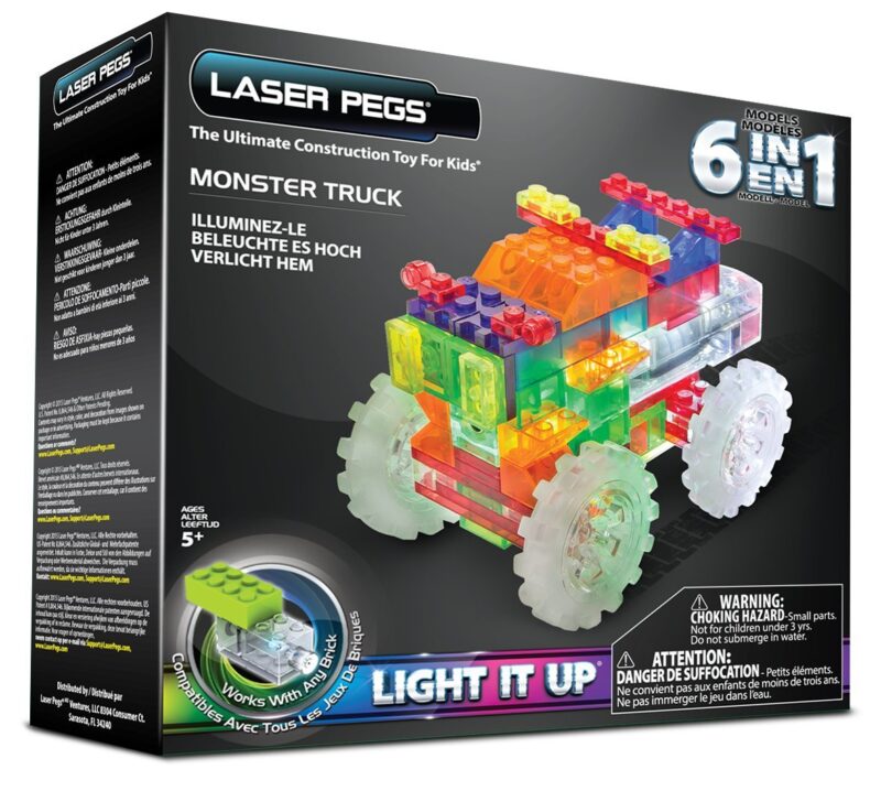Catalog 1 Laser Pegs 6-in-1 Monster Truck Building Set, 67 pieces