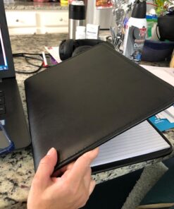 Samsill Professional Padfolio, Business Portfolio, Black, Includes 8.5 x 11 Writing Pad Full Size - 8.5x11 1 Pack 57 71hJmazxz6L