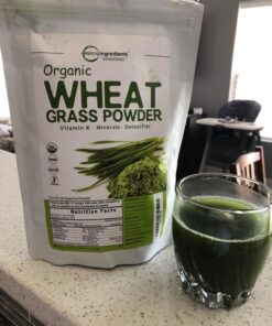 Micro Ingredients Sustainably US Grown, Organic Wheat Grass Powder (100% Whole-Leaf), 16 Ounce, Rich in Immune Vitamins, Fibers and Minerals, Support Digestion Function, Vegan Friendly 16 Ounce (Pack of 1) 33 71hK U7s3EL