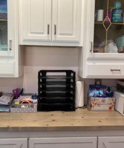 Rubbermaid Regeneration Letter Tray, Six Tier, Plastic, Black A4-size documents and folders 20 71hLy869UL