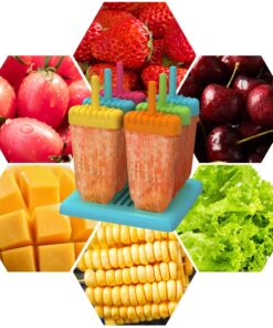 Popsicles Molds, Ozera Set of 6 Reusable Ice Pop Molds Easy Release Popsicle Maker Molds Cream Popcical Molds for Homemade Popsicles With Funnel & Cleaning Brush Assorted Colors 35 71hM gu30mL