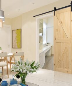 U-MAX 6.6 FT Sliding Barn Wood Door Basic Sliding Track Hardware Kit (Basic "J") 32 71hMvl4XadL