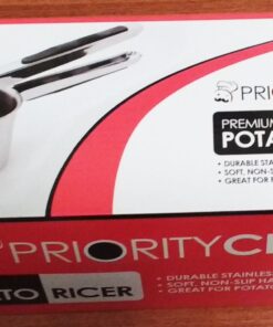 PriorityChef Large 15oz Potato Ricer, Heavy Duty Stainless Steel Potato Masher and Ricer Kitchen Tool, Press and Mash Kitchen Gadget For Perfect Mashed Potatoes - Everytime Black 41 71hOfEECRHL