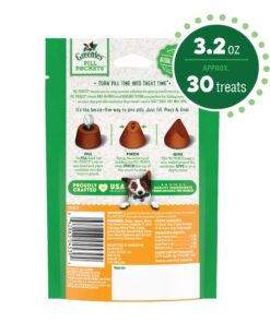 GREENIES PILL POCKETS for Dogs Tablet Size Natural Soft Dog Treats, Chicken Flavor, 3.2 oz. Pack (30 Treats) 3.2 Ounce (Pack of 1) 24 71hPPqpaC6L