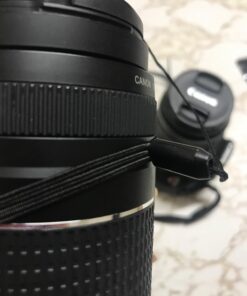 58mm Lens Cap Bundle - 4 Snap-on Lens Caps for DSLR Cameras - 4 Lens Cap Keepers - Microfiber Cleaning Cloth Included - Compatible Nikon, Canon, Sony Cameras (58mm) 58mm 55 71hRba DYmL