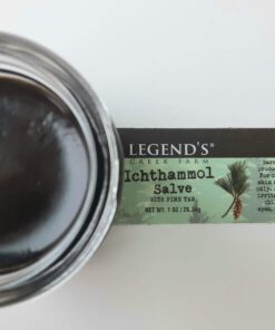 Legend's Creek Farm, Herbal Salve, 20% Ichthammol Drawing Salve, Impurities, Stings, & Splinters, Handmade in USA, 1 Oz Jar (Ichthammol Pine Tar S.) Ichthammol Pine Tar 1 Ounce (Pack of 1) 18 71hS0T9KTBL