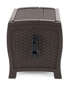 Suncast 175 ft. Wicker Style Resin Hose Hideaway with Hose Guide, Java 1 Pack 16 71hTaj8gNBL