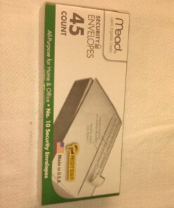 Mead #10 Envelopes, Security Printed Lining for Privacy, Press-It Seal-It Self Adhesive Closure, All-Purpose 20-lb Paper, 4-1/8" x 9-1/2", White, 45 per Box (75026) 45 Envelopes 25 71hUP5V9f3L