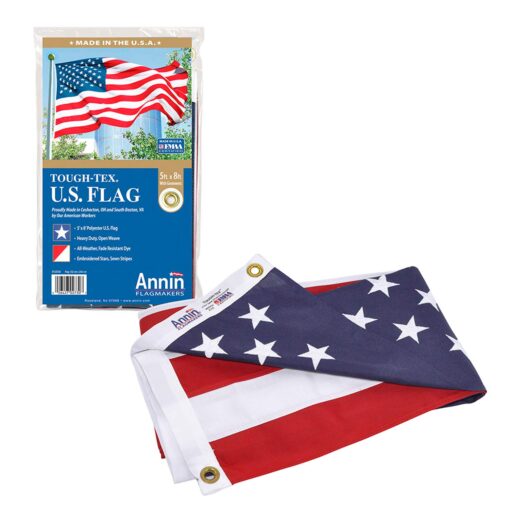 Annin Flagmakers Model 2730 American Flag Tough-Tex Polyester Flag, 5 x 8 Feet 5x8 ft.