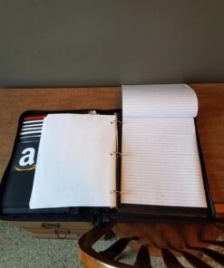 Case-it Executive Zippered Padfolio with Removable 3-Ring Binder and Letter Size Writing Pad, Black (PAD-40) Single PAD-40 74 71hVLv0P0vL