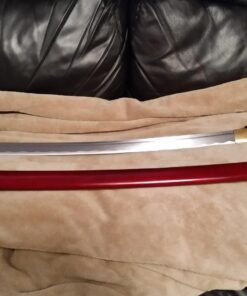 Ace Martial Arts Supply Handmade Japanese Shirasaya Samurai Katana Sharp Sword-Kenshin Burgundy 102 71hVSRl8lqL