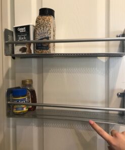 Simple Houseware Wall Mounted Spice Rack, Silver, Set of 2 38 71hWTWq9ooL