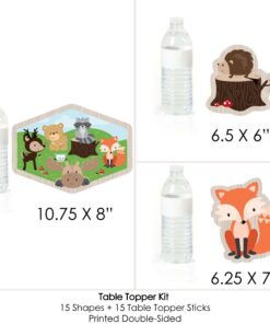 Woodland Creatures - Baby Shower or Birthday Party Centerpiece Sticks - Table Toppers - Set of 15 13 71hWo2wjabL
