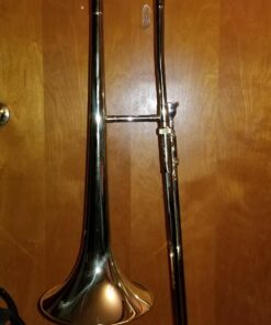 Mendini by Cecilio Trombone Kit - Bb Tenor Brass Instruments for Kids, Beginners w/Case & Gloves Gold + Tuner 27 71hWxbdMmgL