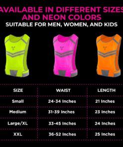 247 Viz Reflective Running Vest – Reflective Vest Running at Night for Walkers, Women & Men. High Visibility Reflective Gear, Cycling & Running Vest, High Vis Neon Safety Small Yellow 12 71hYcCB1hjL