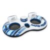 Bestway Hydro-Force Rapid Rider Inflatable Double Water River Tube Float for 2 People with Built-In Backrest, Handles, and Cupholders, Blue 2 71hYdxyOuXL