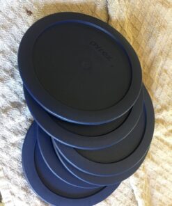 Pyrex Blue 4 Cup Round Plastic Cover - 6-Pack Dark Blue 8 71hYjFNojRL