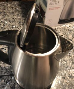 Chefman Stainless Steel Electric Kettle w/ 360° Swivel Base, Auto Shut Off & Boil Dry Protection, BPA-Free Interior and Cool-Touch Handle, 7+ Cup Capacity, 1.7 Liter, 1500W 45 71hZLN4uLpL