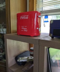 Nostalgia Coca-Cola 2 Slot Bun Mini Tongs, Hot Dog Toaster Works with Chicken, Turkey, Veggie Links, Sausages and Brats, Retro Red Hot Dog Toaster Coke 25 71hZVkrgCBL