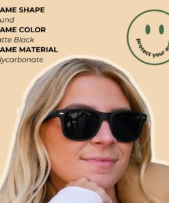 ShadyVEU Super Dark Black Lens Round Sunglasses UV Protection Spring Hinge Soft Matte Frame Fashion Shades 24 71hZsvp4rBL