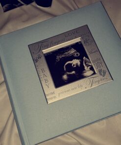 MCS 200-Pocket Fabric Baby 4x6 Photo Album with Writing Space, 8.5 x 8.5 Inches, Baby Blue 21 71harS 0SCL