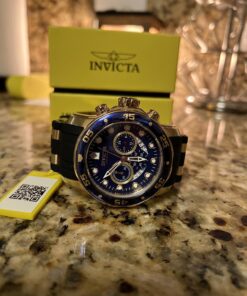 Invicta Men's 6983 Pro Diver Collection Chronograph Blue Dial Black Polyurethane Watch 37 71hdizxuvCL