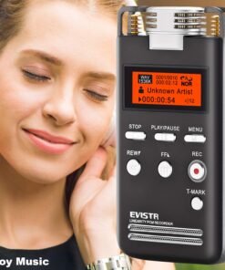 EVISTR Digital Voice Recorder 8GB L53 - 1536KPBS PCM Stereo Audio Recording Device Portable Dictaphone Microphone Gain Controllable Noise Reduction 40 71heVOW0g L