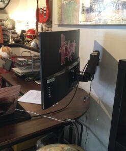 HUANUO Single Monitor Wall Mount for 13 to 32 Inch Computer Screen, Monitor Wall Mount Arm Holds up to 17.6lbs, Height Adjustable Full Motion Gas Spring Wall Monitor Mount - VESA Mount 75x75,100x100 45 71hetAaKzJL