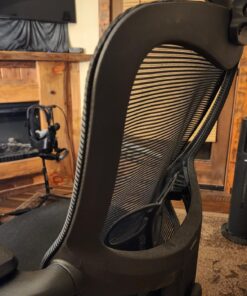 LANDOMIA Ergonomic Office Desk Chair - Mesh Office Chair with Flip up Arms & Adjustable Back Height - Comfortable Computer Task Chairs with Lumbar Support for Heavy People Black 41 71hetkhm zL