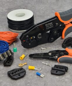 iCrimp Ratchet Wire Crimping Tool Set w/ 5 Interchangeable Jaws for Insulated and Non-Insulated Terminals AWG20-2, Wire Stripper included 22 71hhTzorT7L