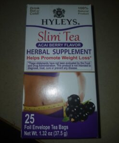 Hyleys Slim Tea Acai Berry Flavor - Weight Loss Herbal Supplement Cleanse and Detox - 25 Tea Bags (1 Pack) 25 Count (Pack of 1) 52 71hhiQ3XPDL