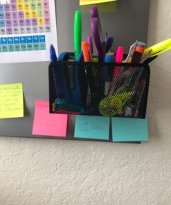 Workablez Pencil Holder for Desk, Magnetic Pen Holder for Refrigerator, Magnetic Marker Holder for Whiteboard, Magnetic Holder, Whiteboard Marker Holder Magnetic Marker Holder w. 2 Large Compartments 2 compartments 34 71hibWXLM8L