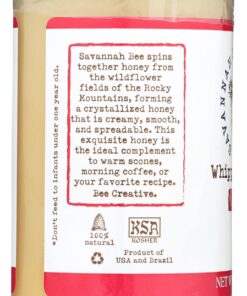 Savannah Bee Company Whipped Honey - All Natural Spreadable Honey Original 12 Ounce (Pack of 1) 13 71hje10wwmL