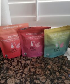 Pink Stork Labor Prep Tea, Organic Red Raspberry Leaf Tea with Chamomile and Rosehip, Caffeine-Free, Pregnancy Must Haves, Labor and Delivery Essentials, Third Trimester Pregnancy Tea - 15 Sachets Sweet Floral 39 71hkry49TVL