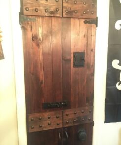 A29 Hardware Cast Iron Speakeasy Door Grill/Grille with Viewing Door, Black Powder Coat Finish, Medium Size Medium-Black 57 71hlFGFrOUL