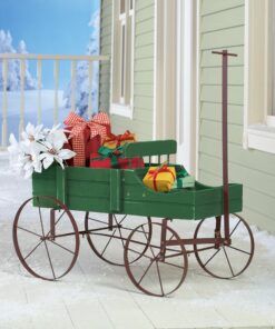 Collections Etc Amish Wagon Decorative Indoor/Outdoor Garden Backyard Planter, Green 31 71hlNSdRkCL