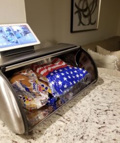 Polder Deluxe Bread Bin, 17 Inch, Stainless Steel 33 71hmG 44wL