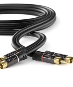 Alternative view of CableDirect – 3ft RCA/phono cable, 2 × 2 plugs, stereo audio cable, practically break-proof & flawless sound quality (coaxial cable, subwoofer/amp/HiFi & home cinema/Blu-ray, analog & digital) 3 feet