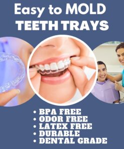 Teeth Whitening Trays 4 Pcs with 2 Travel Storage Cases BPA Free Moldable Trimmable Thin Mouth Trays Dental Tooth Whitener Bleaching Trays 21 71hmUuEEf0L