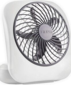 Alternative view of O2COOL Treva 5 Inch Battery Powered Fan Portable Desk Fan 2 Cooling Speeds with Compact Folding & Tilt Design Small Fan Cubicle Accessories Mini Fan Portable (Grey) Grey 1 Unit
