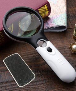 Jewelry Loupe Magnifier with UV LED Light, AFUNTA 30X 60X 90X Slide Out Pocket Magnifying Glass (Black & White) Black & White 15 71hnGk6FuQL
