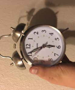 Sharp SPC800 Quartz Analog Twin Bell Alarm Clock (Silver) 35 71hnZw1 t5L